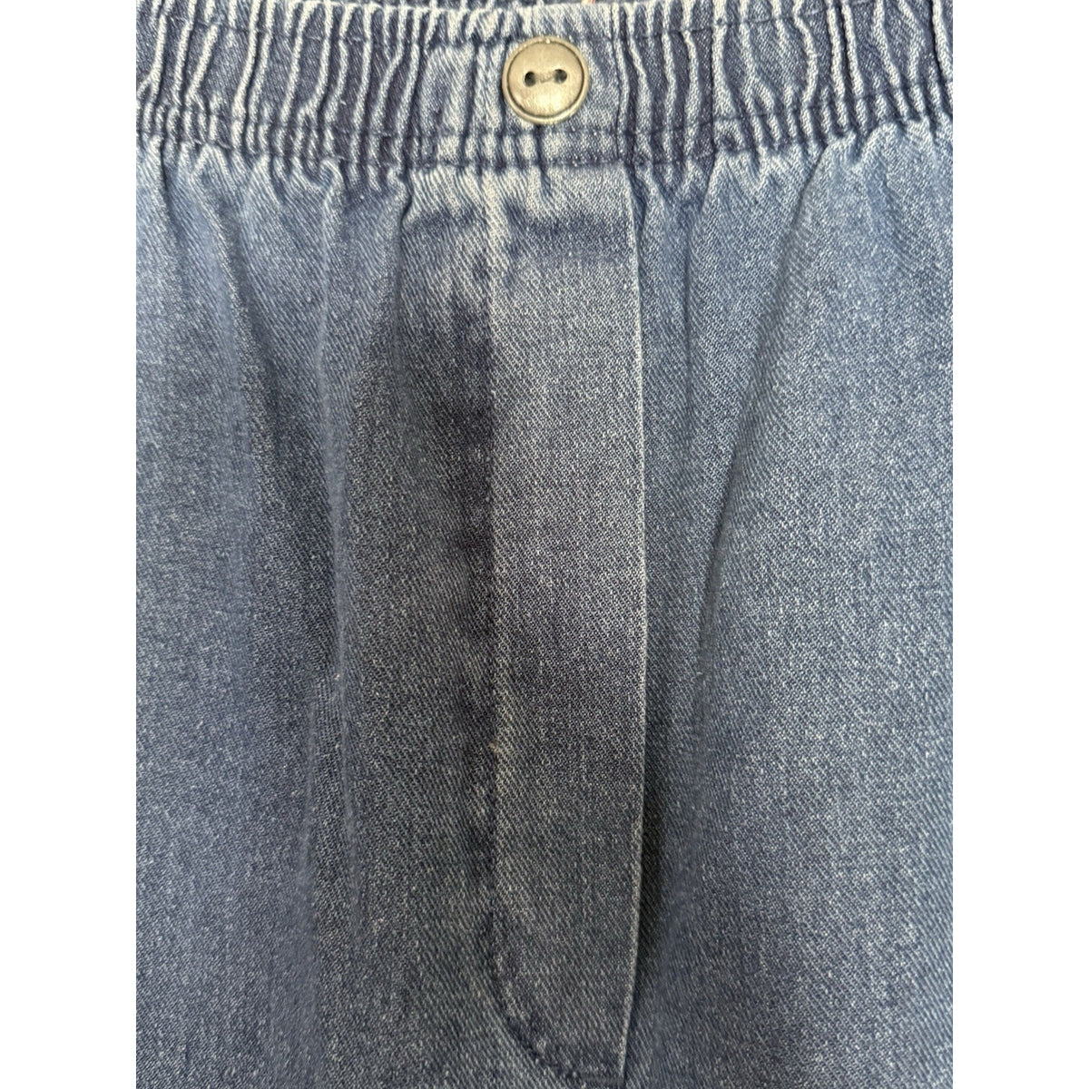 Carol's Denim's Women 2X Pull On Elastic Waist High Rise Tapered Jeans Blue
