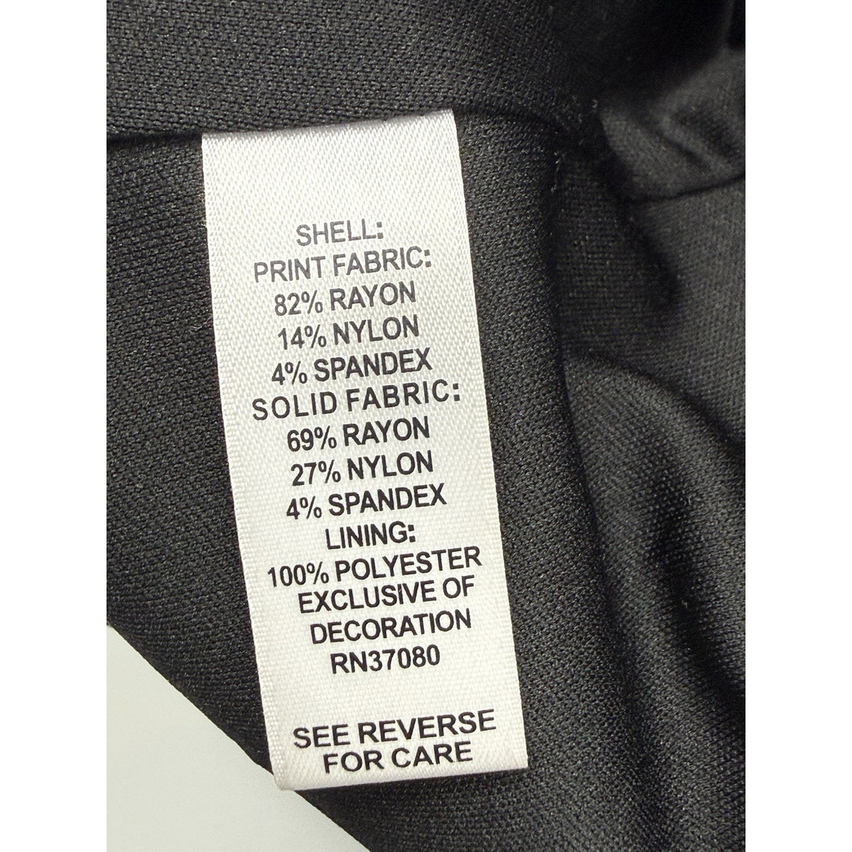 Cato Size 12 Black White Zip Front Jacket Lace Yoke Stretch Career Casual