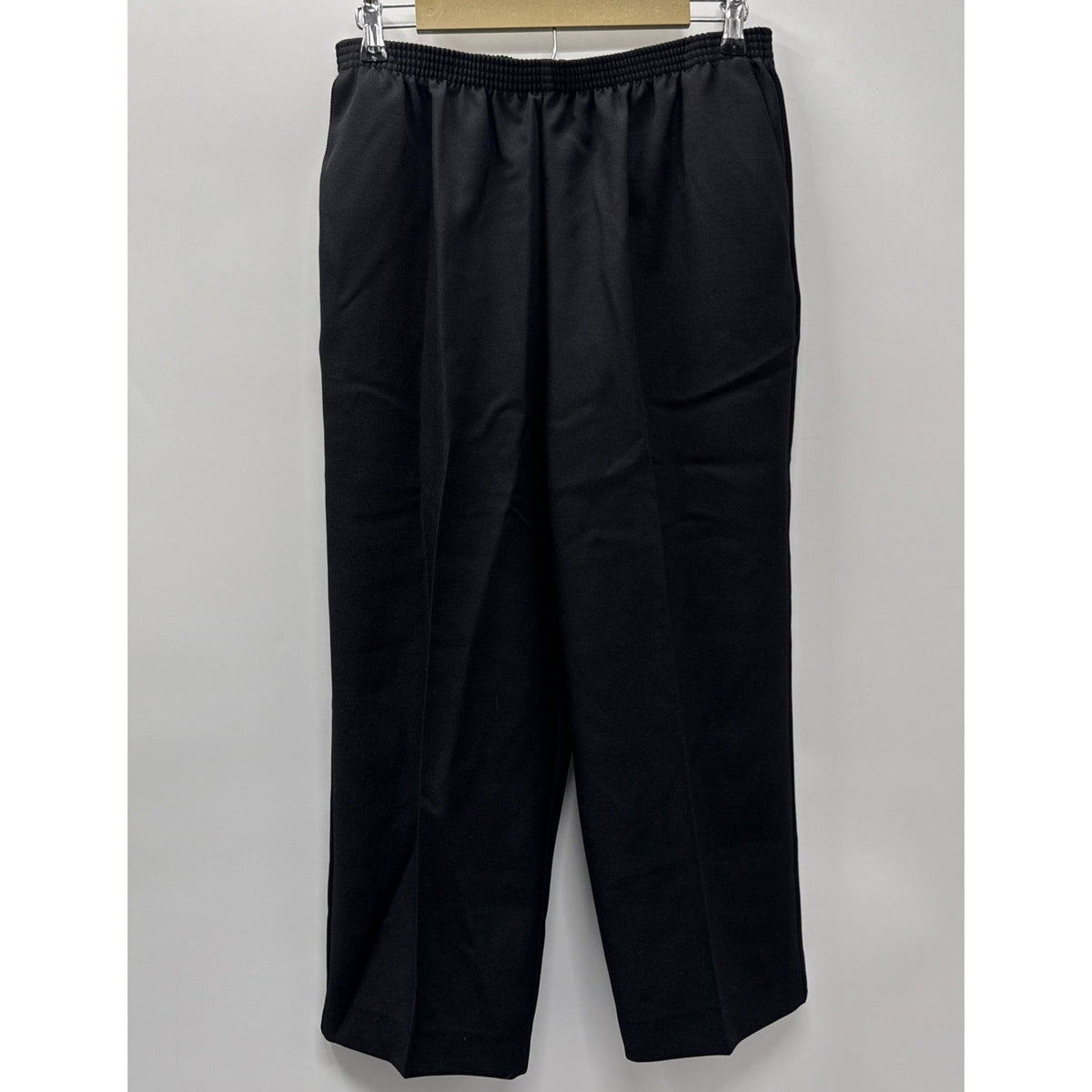 Alfred Dunner Pull-On Crop Pants Women's Size 16 Black Pockets 23” Inseam