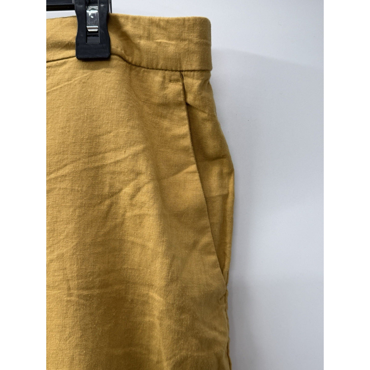 Old Navy Linen Blend Wide Leg Crop Pants Womens 16 Elastic Waist Minimalist