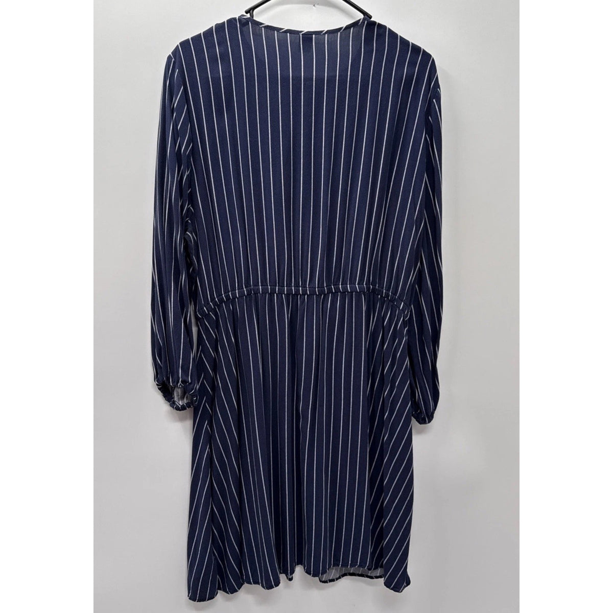 Old Navy Women’s Navy & White Stripe Pullover Dress Long Sleeves Casual size XL