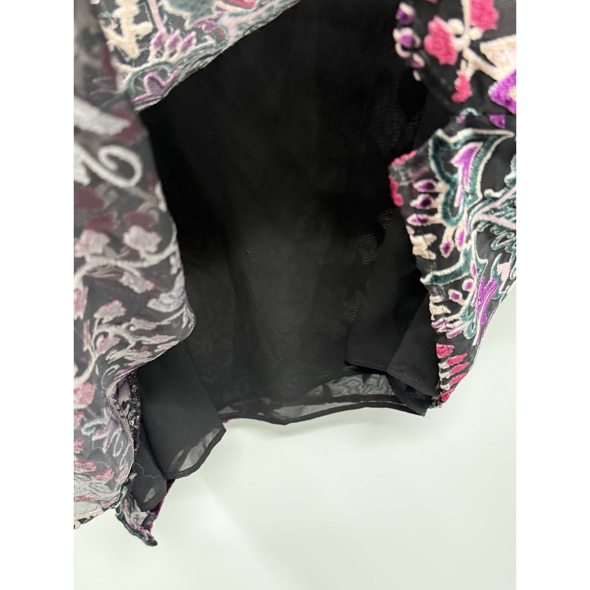 Violet + Claire Sz 1X Top Witchy Velvet Burnout Camisole Sheer BOHO Whimsigoth