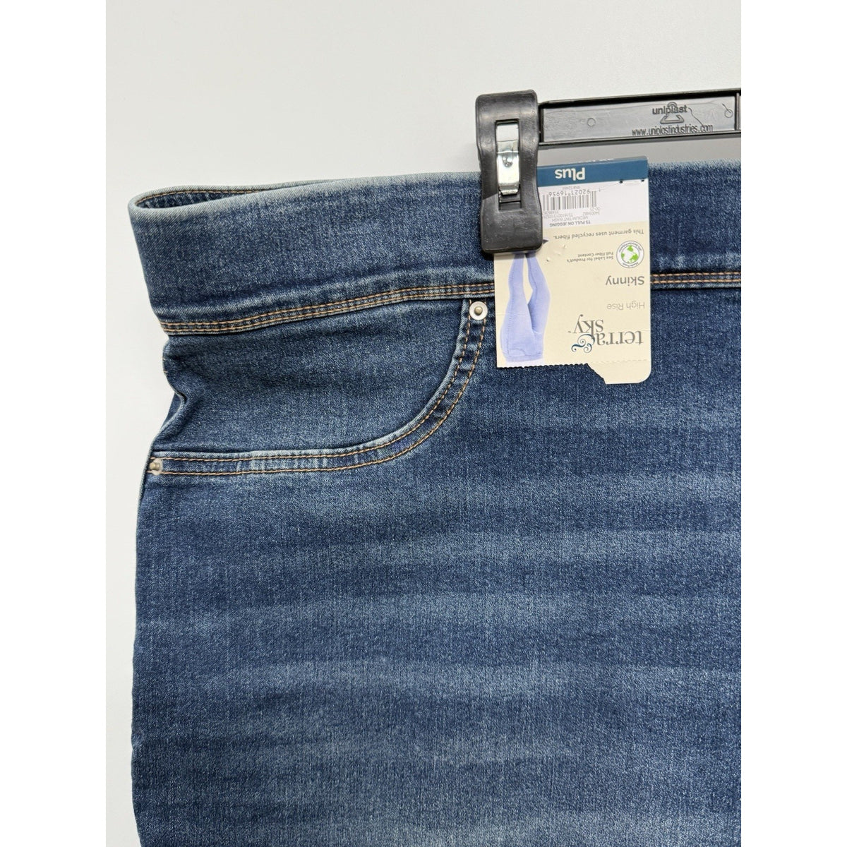 Terra & Sky Women Plus Size 3X High Rise Skinny Stretch Jeans Blue Denim Med