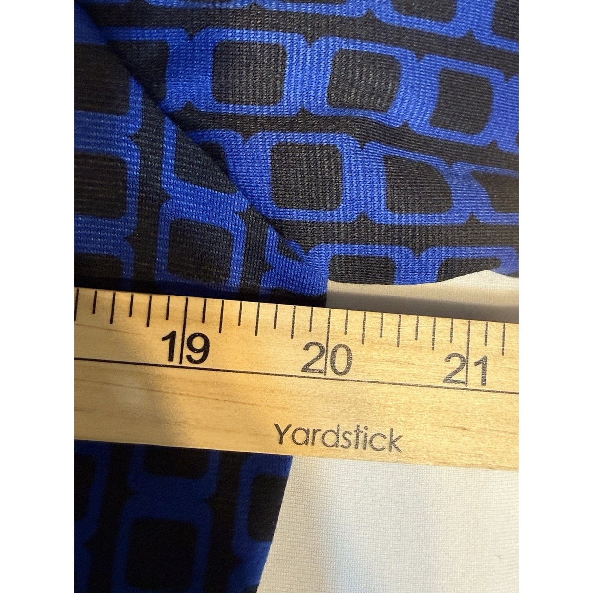 Signature Robbie Bee Retro Mod Blue Black Graphic Cropped Jacket Size 12