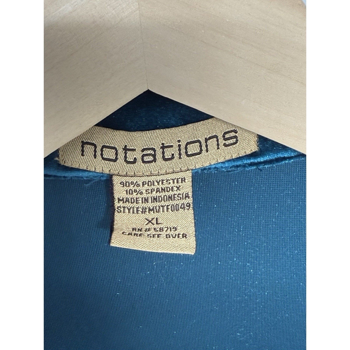 Notations XL Women’s Blue Velvet Faux Twin Set Blazer Jacket & Tank Attached