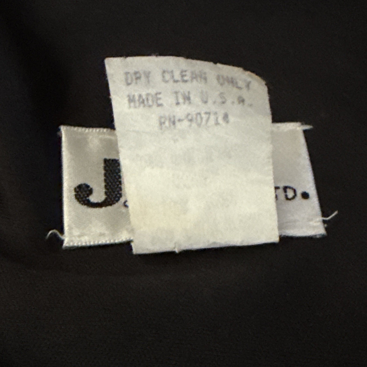 J.B.S. LTD. Size 12 Vintage Velvet Metallic Grid Open Front Jacket Black/Gold