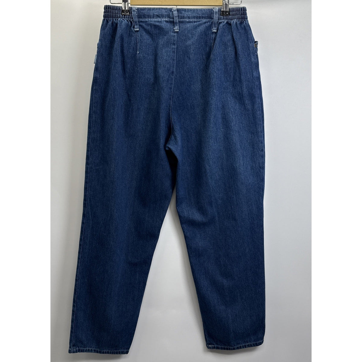 Blassport Tapered Jeans Womens 10 Short Blue High Rise Elastic Back 100% Cotton