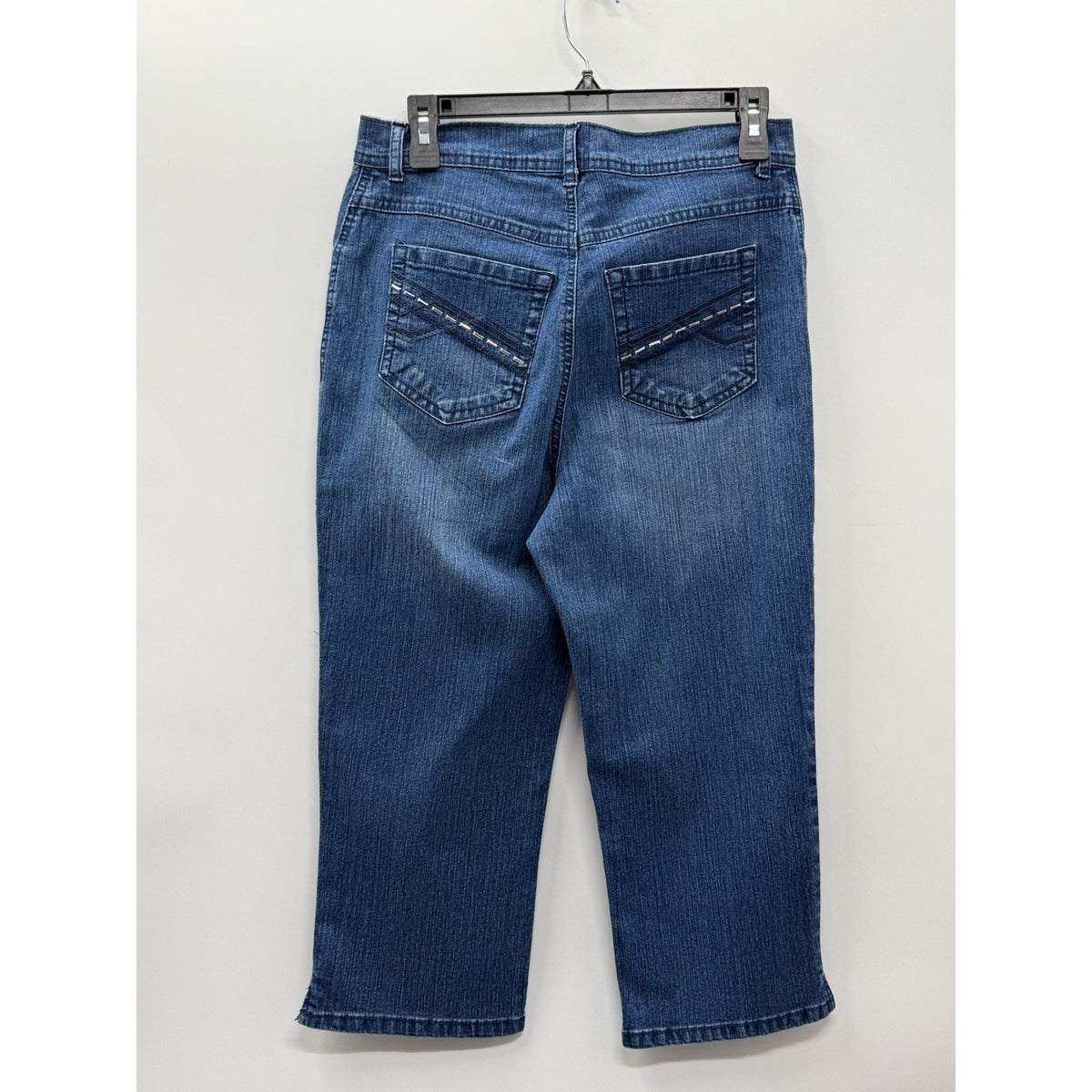 Gloria Vanderbilt Amanda Capri Jeans Womens 6 Blue Stretch Denim Mid Rise