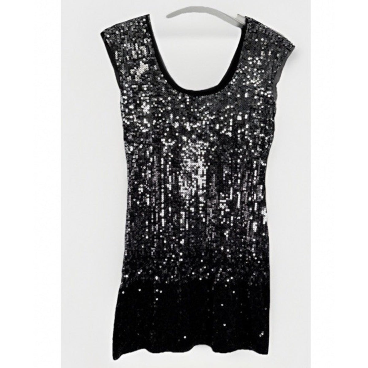 White House Black Market Silver Sequin Mini Dress Black/Grey/Ombre Holiday Sz S