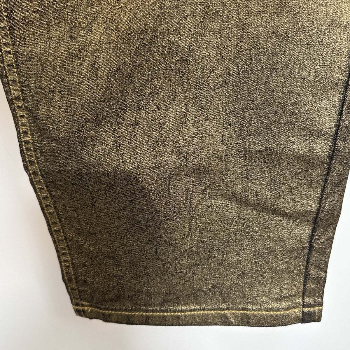 CATO Fashions Metallic Gold Plus Size Jeans 24W Hi-Rise Women’s Pants Jegging