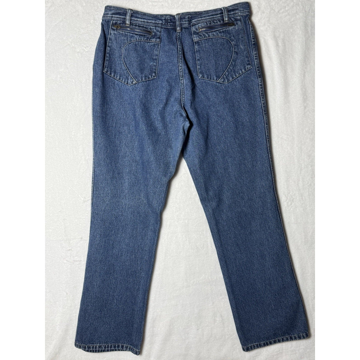 Harve Benard Womens Jeans Size 14 Blue Denim Straight Leg High Rise 100% Cotton