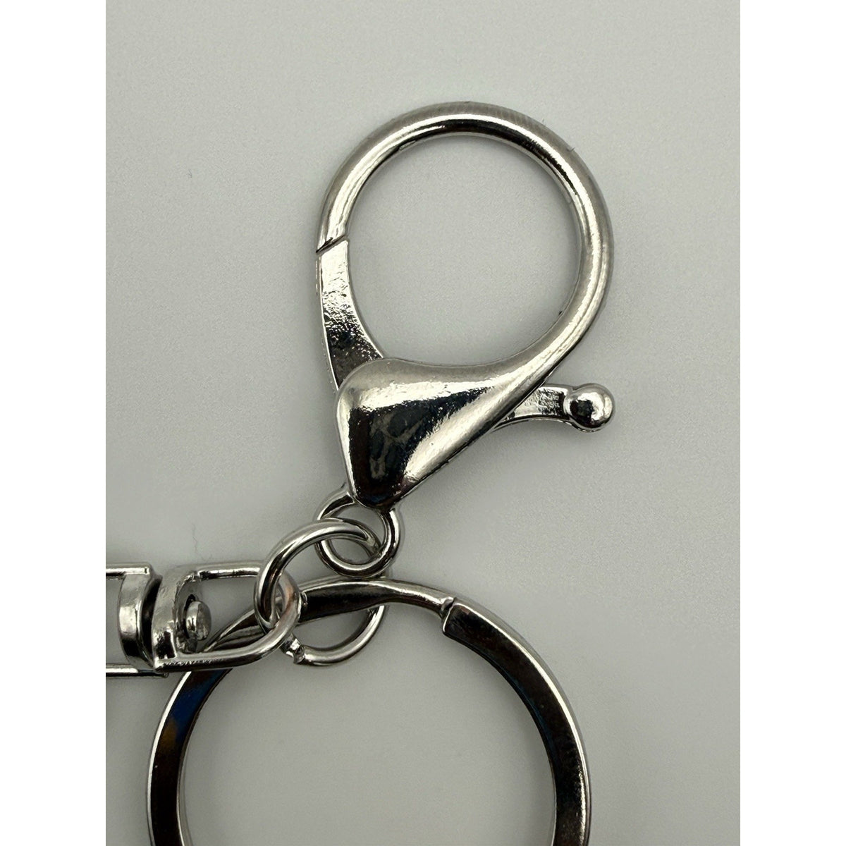 Silver Glitter Paw Print Dog Keychain Purse Charm Lobster Clasp Gift Handmade