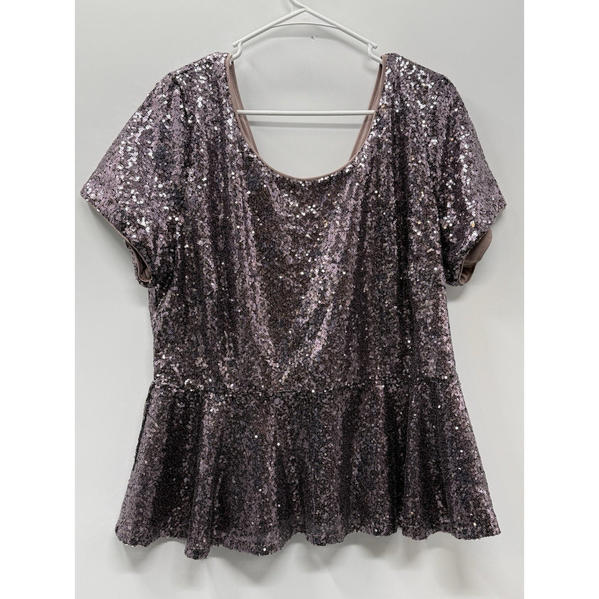 Forever 21+ 3X Mauve Peplum Top Plus Size Party Holiday New Years