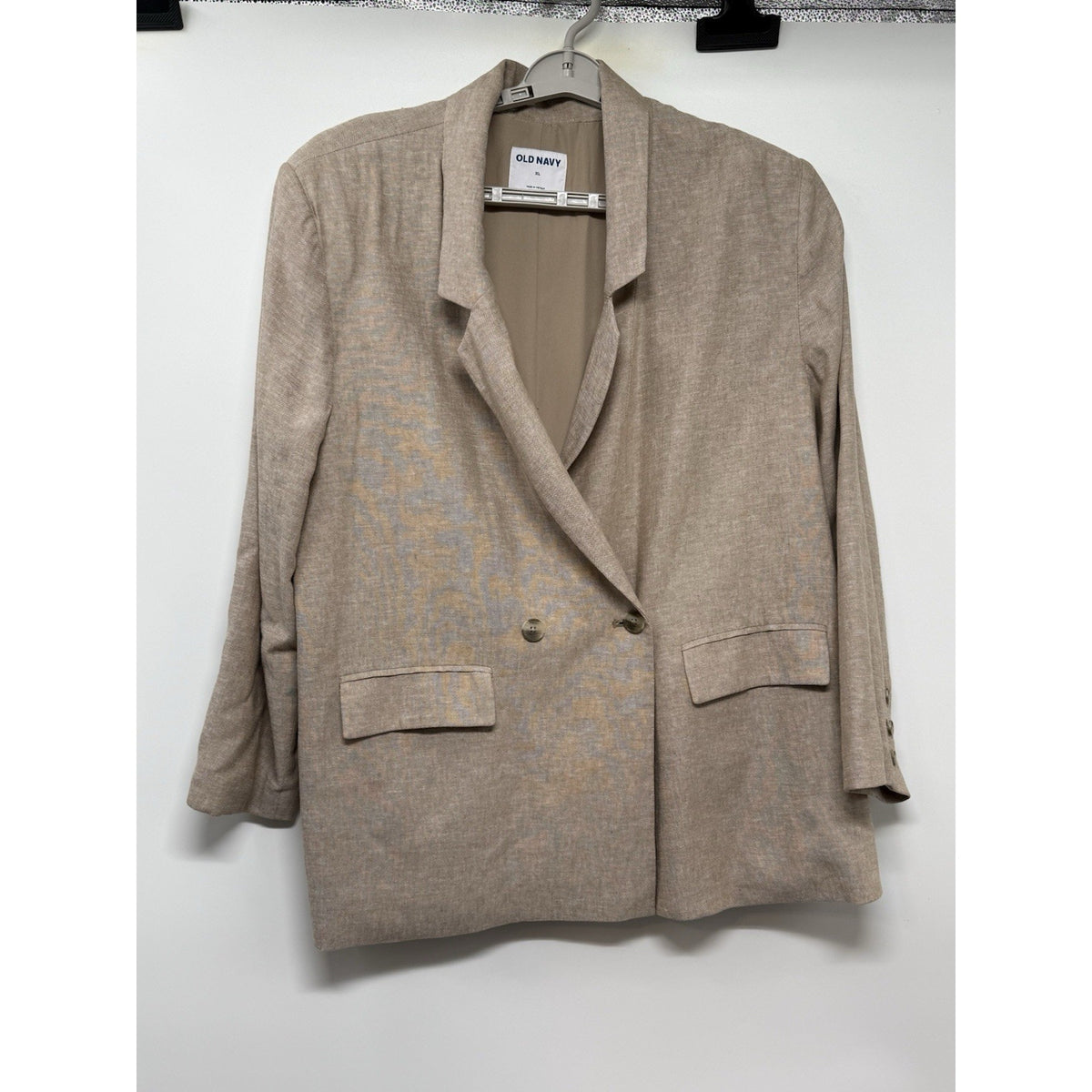 Old Navy Women’s Linen Blend Jacket Size Extra Large Beige