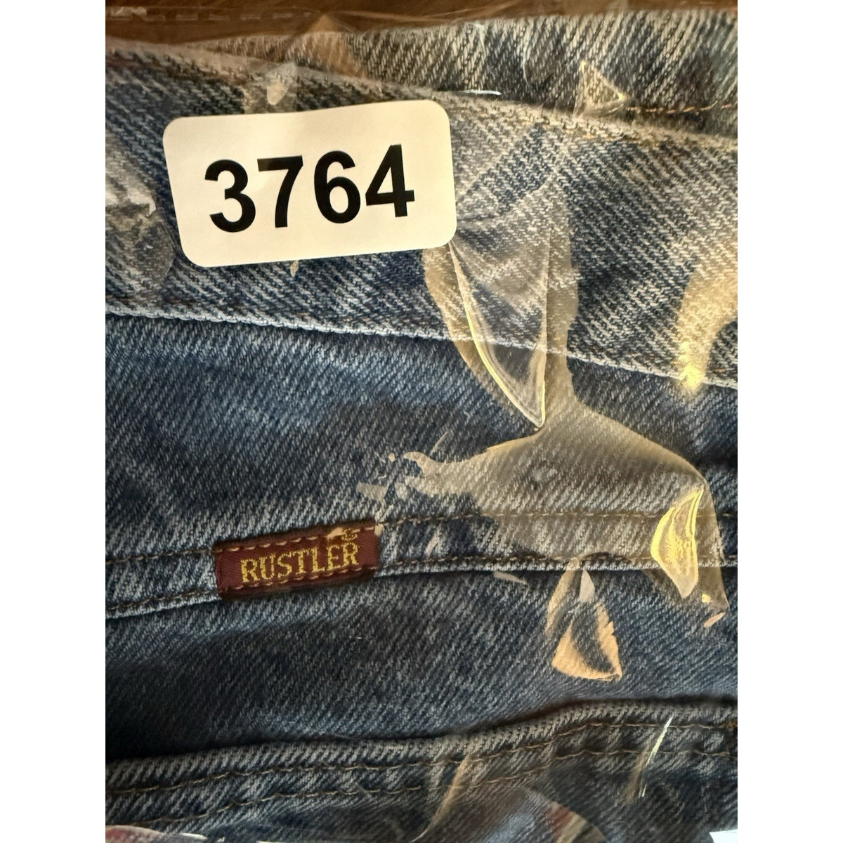 Rustler Men’s Jeans 42x30 Blue Straight Leg 100% Cotton Made in Mexico Denim