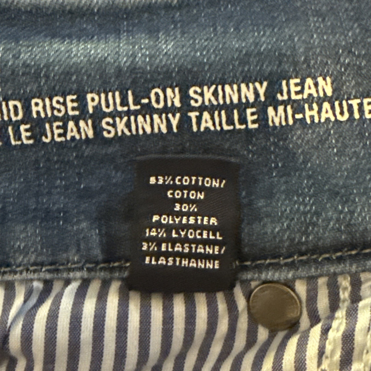 Lands End Women’s Mid Rise Pull On Skinny Jeans Plus Size 20W Casual Stretch
