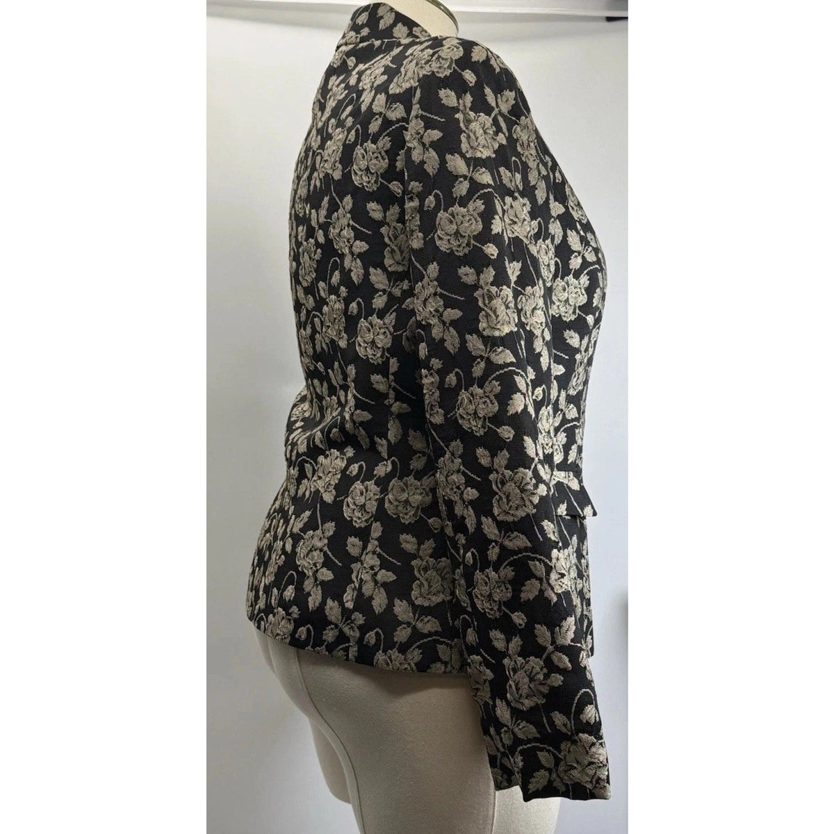 Jones New York Collection Floral Tapestry Blazer Jacket Women 12 Dark Academia