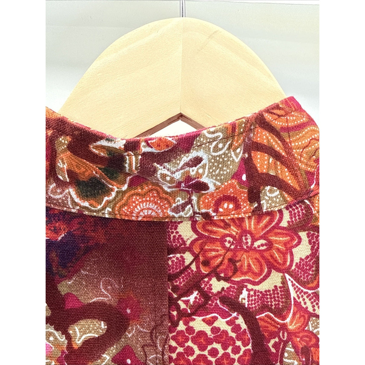 Coldwater Creek Women's Petite PL Red Paisley Zip Jacket Pockets Short LS