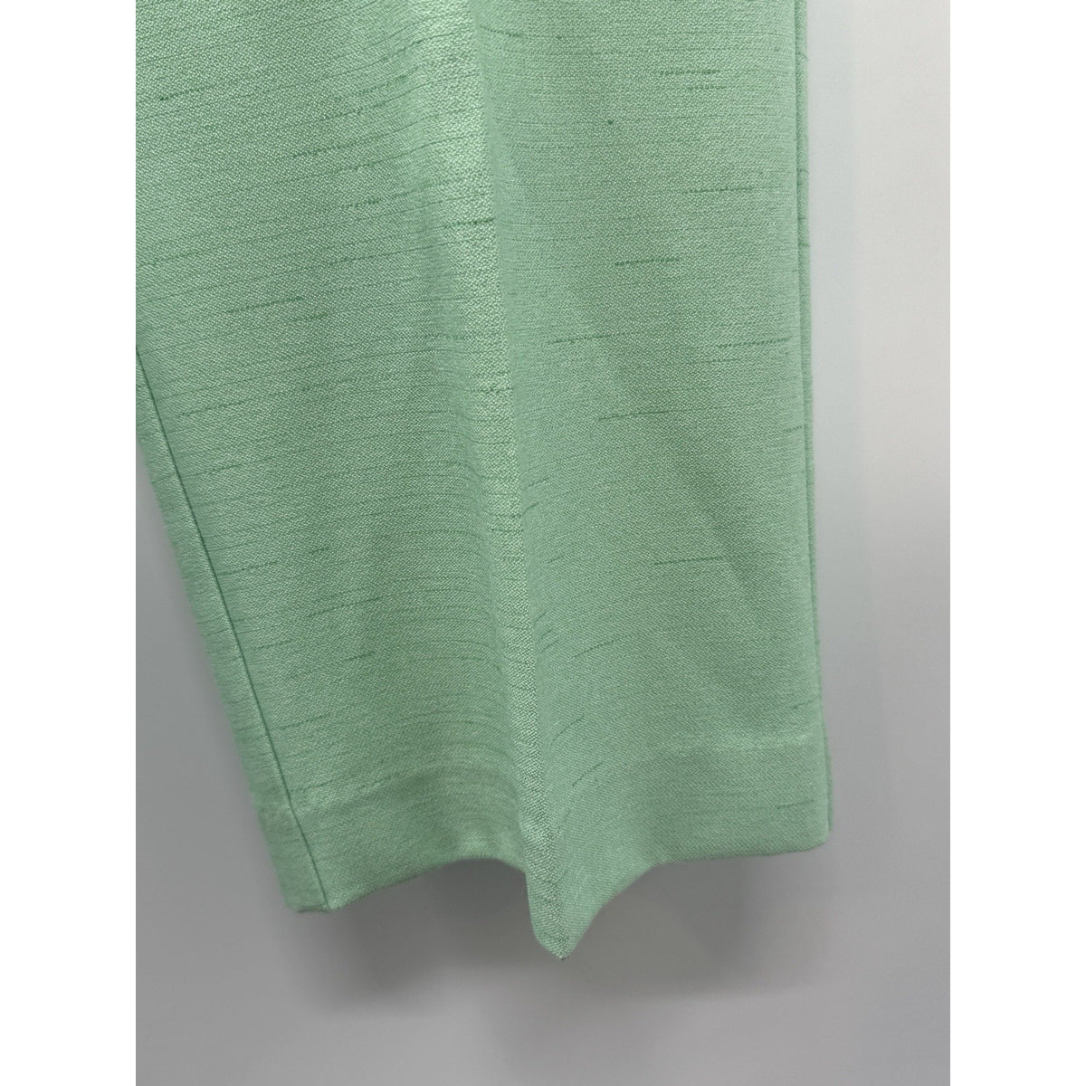 Alfred Dunner Women's 16 W Green Straight Leg Pants Pull On Elastic Waist Flat