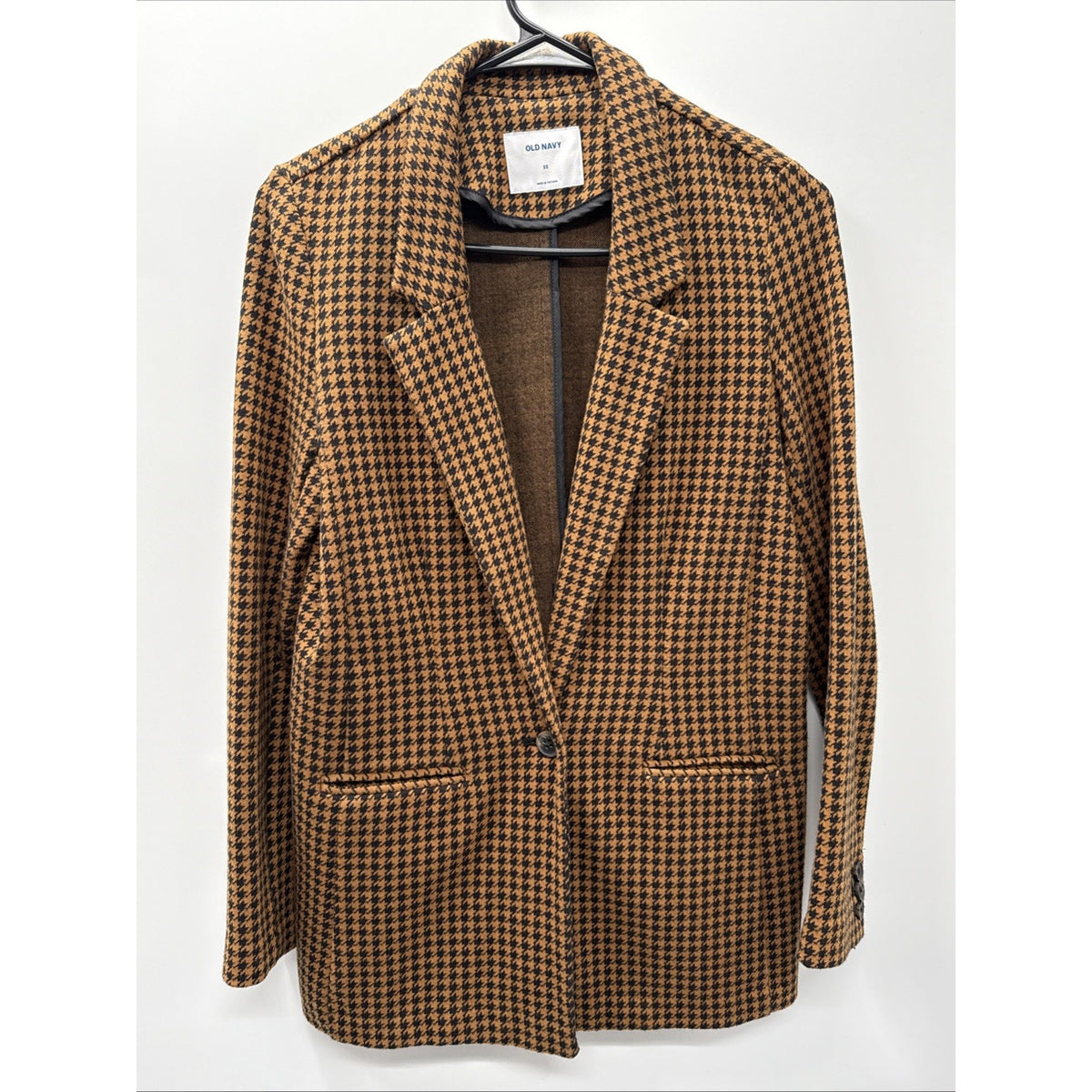Old Navy Womens Jacquard Boyfriend Blazer - Women’s XS Long Sleeve One Button
