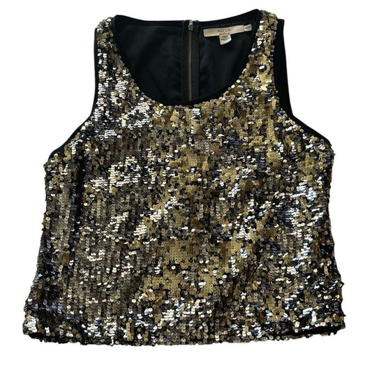 AO.LA Alice + Olivia Women Sleeveless Tank Top Shell Cami Blouse Sequins XS