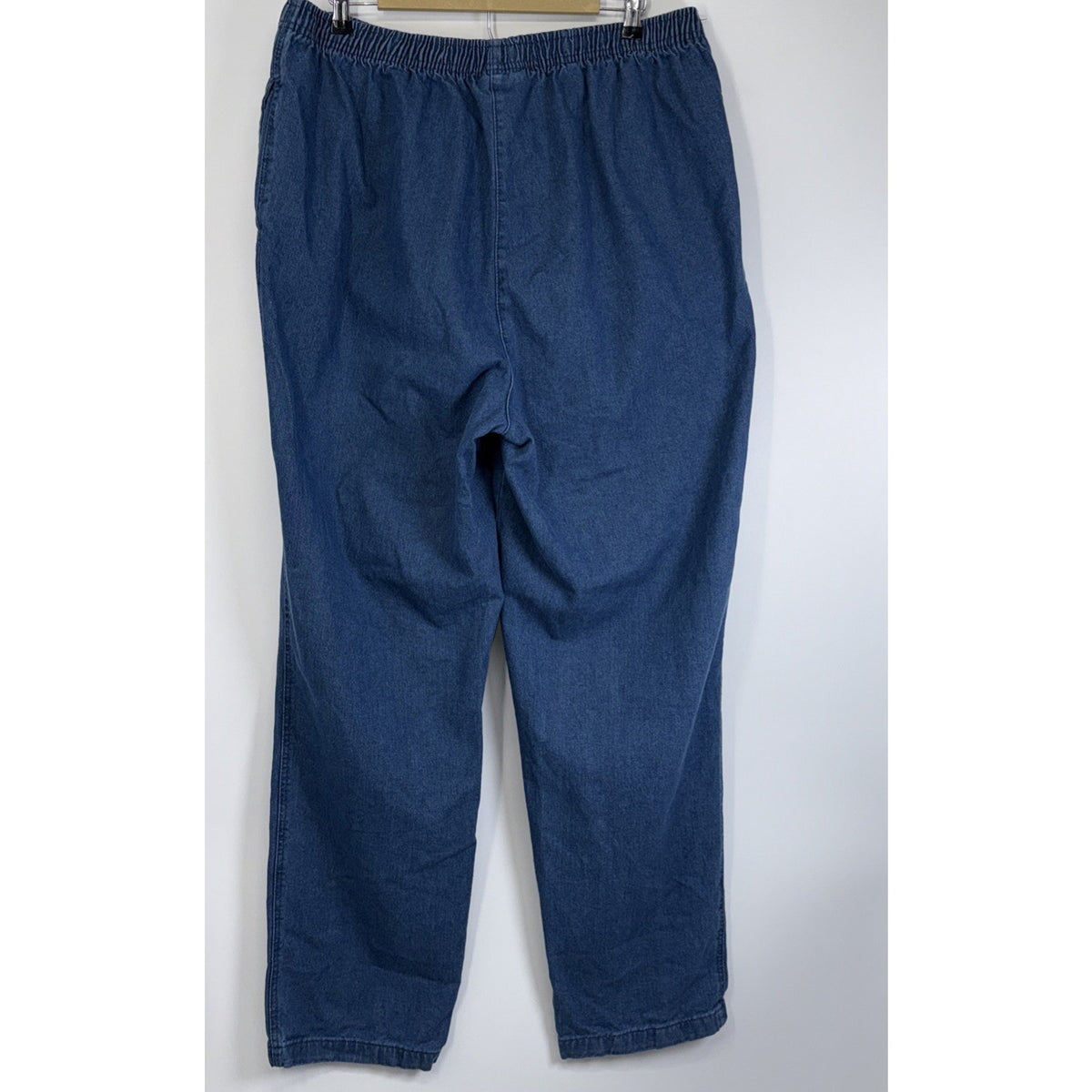 Woman Within Pull On Jeans Plus 22W Tall Denim Blue Jean Elastic Waist Casual
