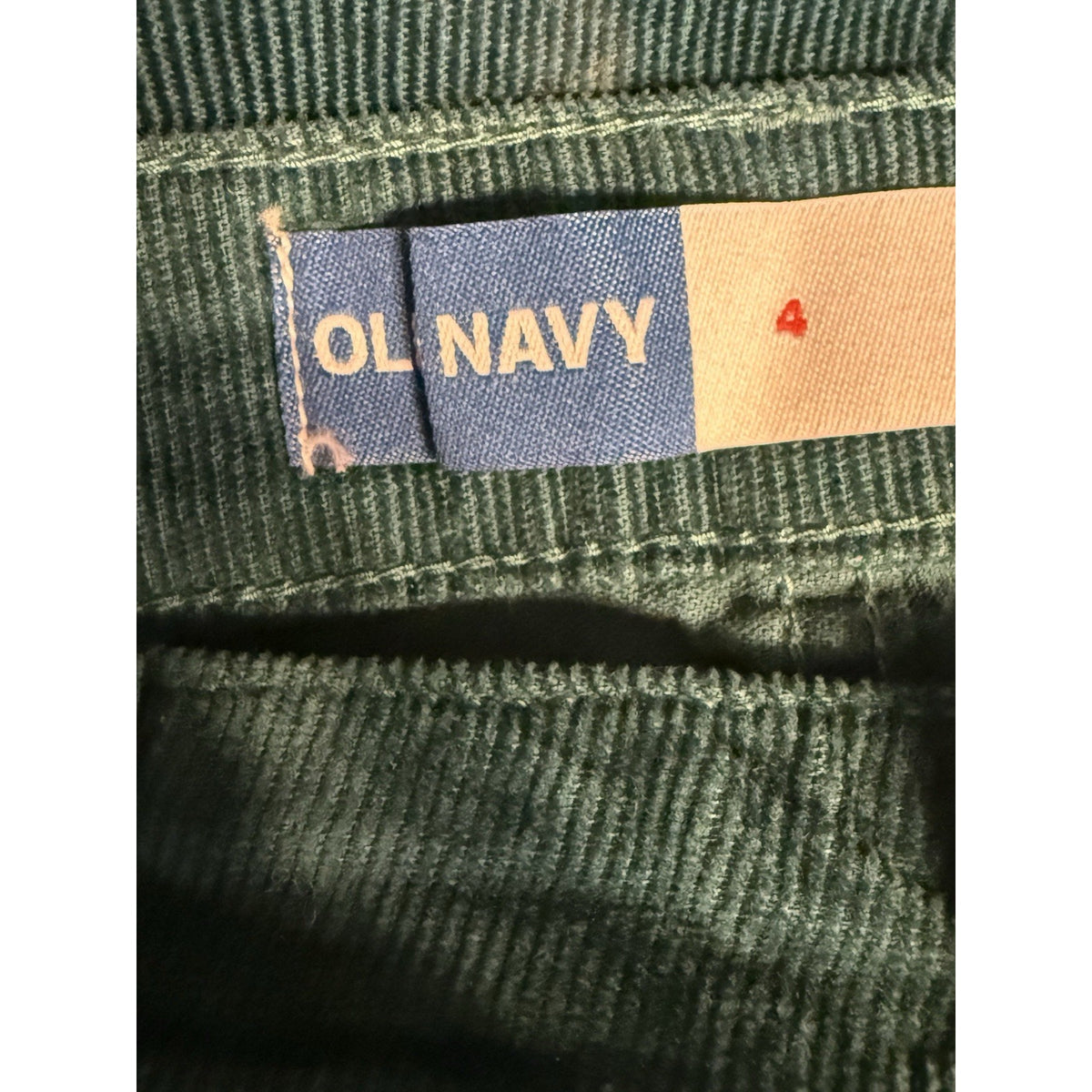 Old Navy Rockstar Super Skinny Corduroy Pants Women 4 Green High Rise Stretch