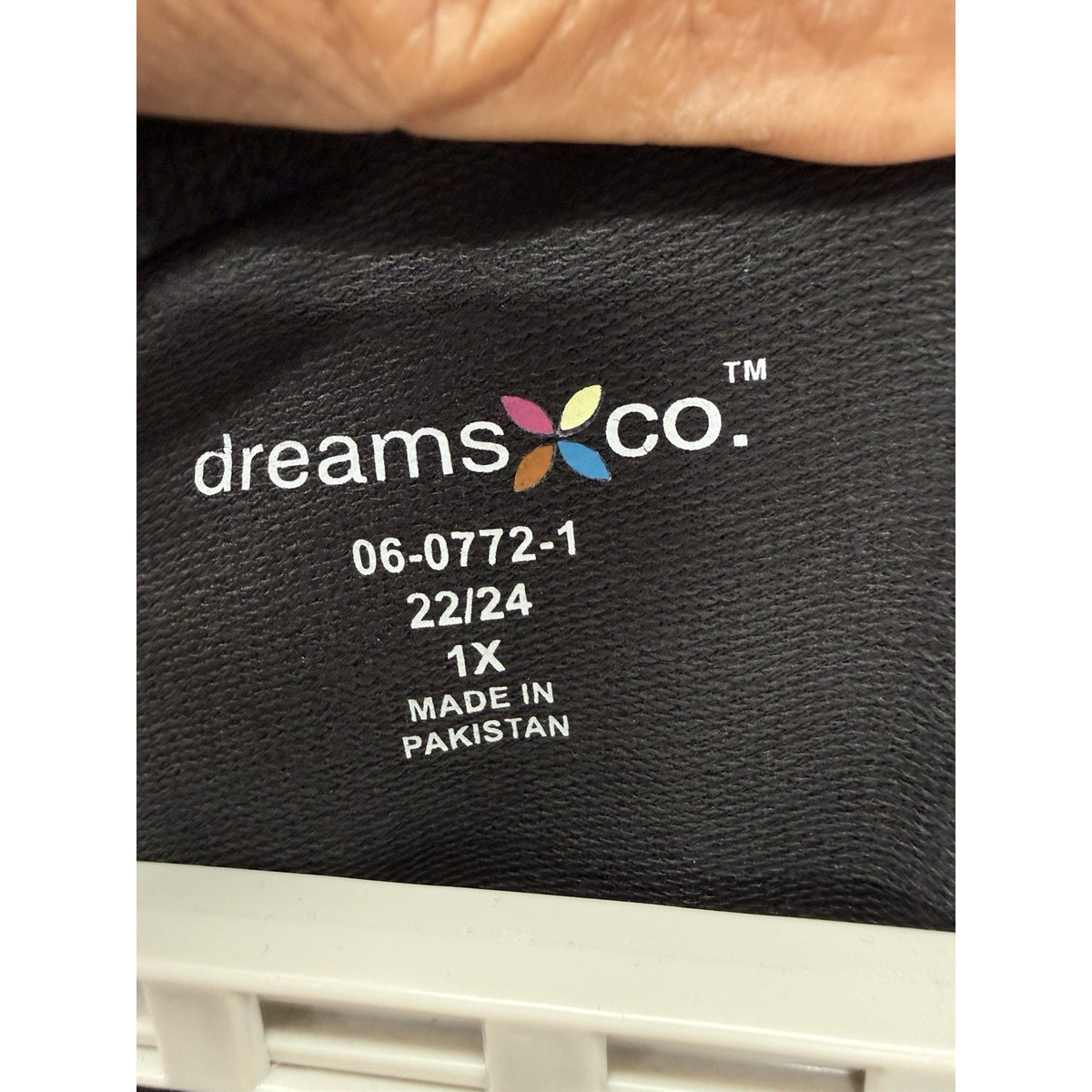 Dreams & Co Women 1X 22/24 Black Zip Front Lounge Robe Duster Pockets Plus