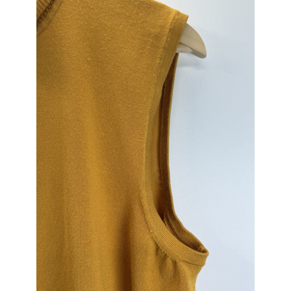 Cable & Gauge Mustard Sleeveless Turtleneck Sweater Top 1X Minimalist Soft Girl