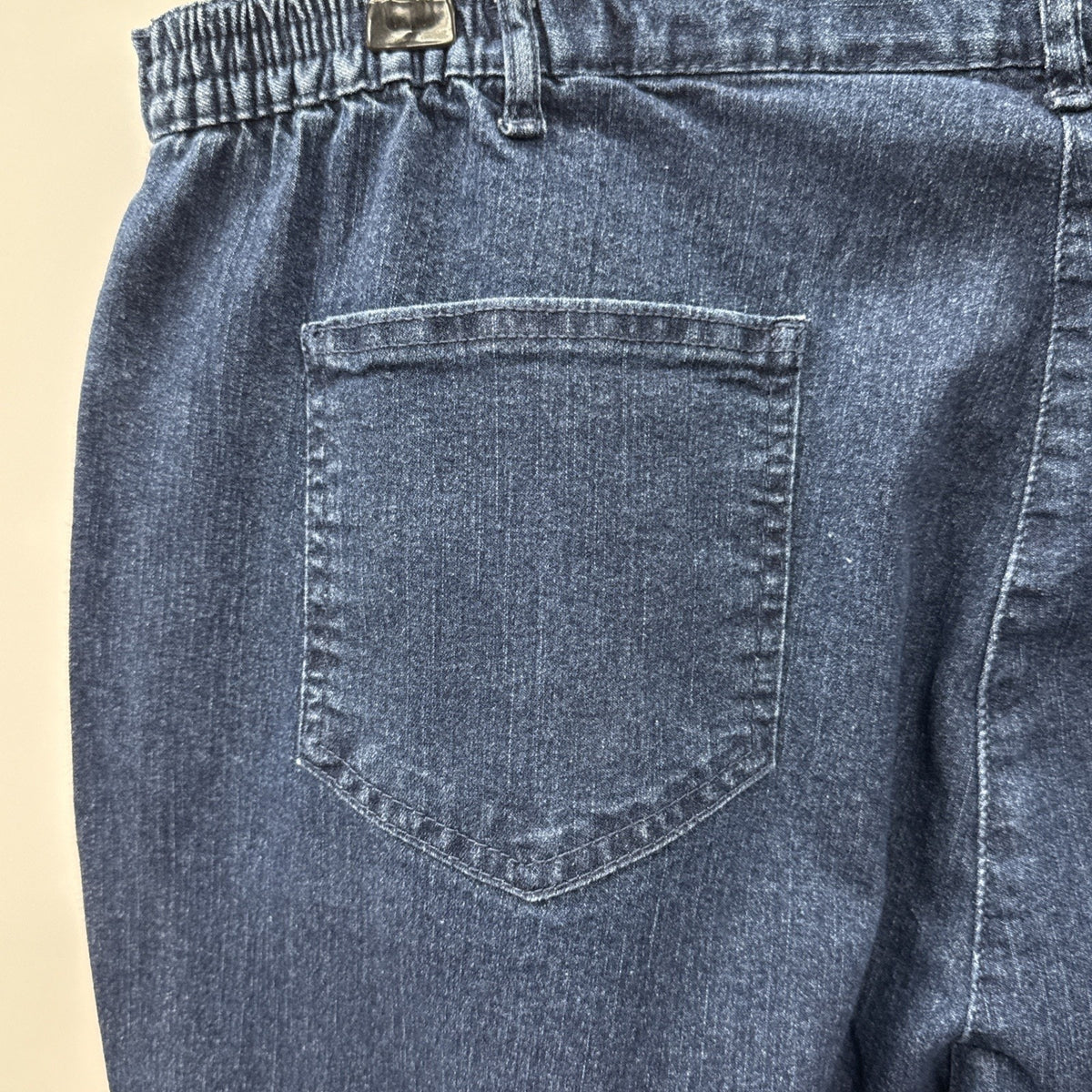 Ruby Rd Jeans Women Blue 5 Pocket Sz 18W Back Elastic Waist Zip Button Comfort