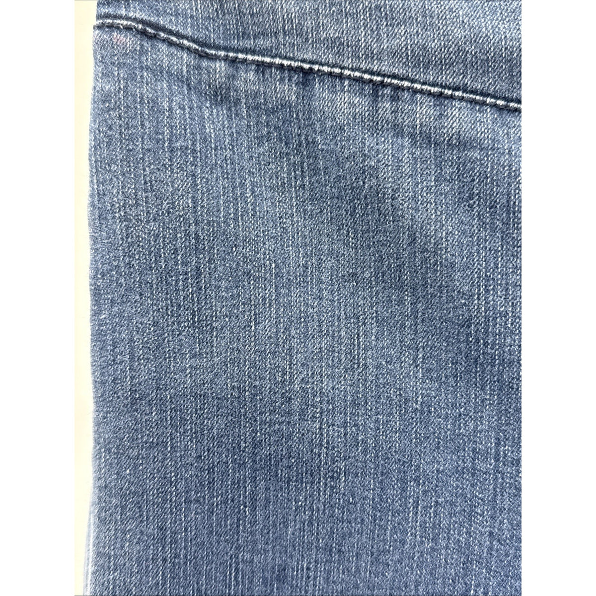 Basic Editions Womens Denim Pull On Capri Pants Sz10 Blue High Waist Relaxed Fit