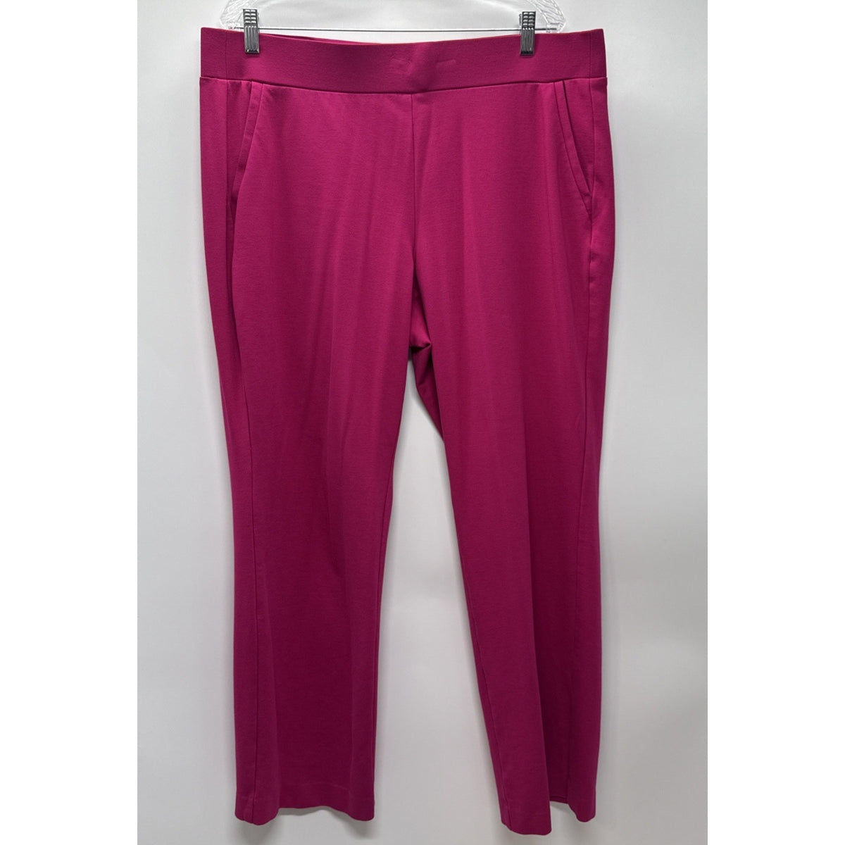 Lane Bryant Women pants pink pull on size 18/20 long stretch 33” Inseam