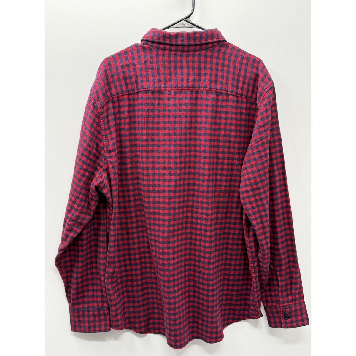 American Eagle Outfitters Mens XL Buffalo Plaid Flannel Shirt Red Blue Cotton