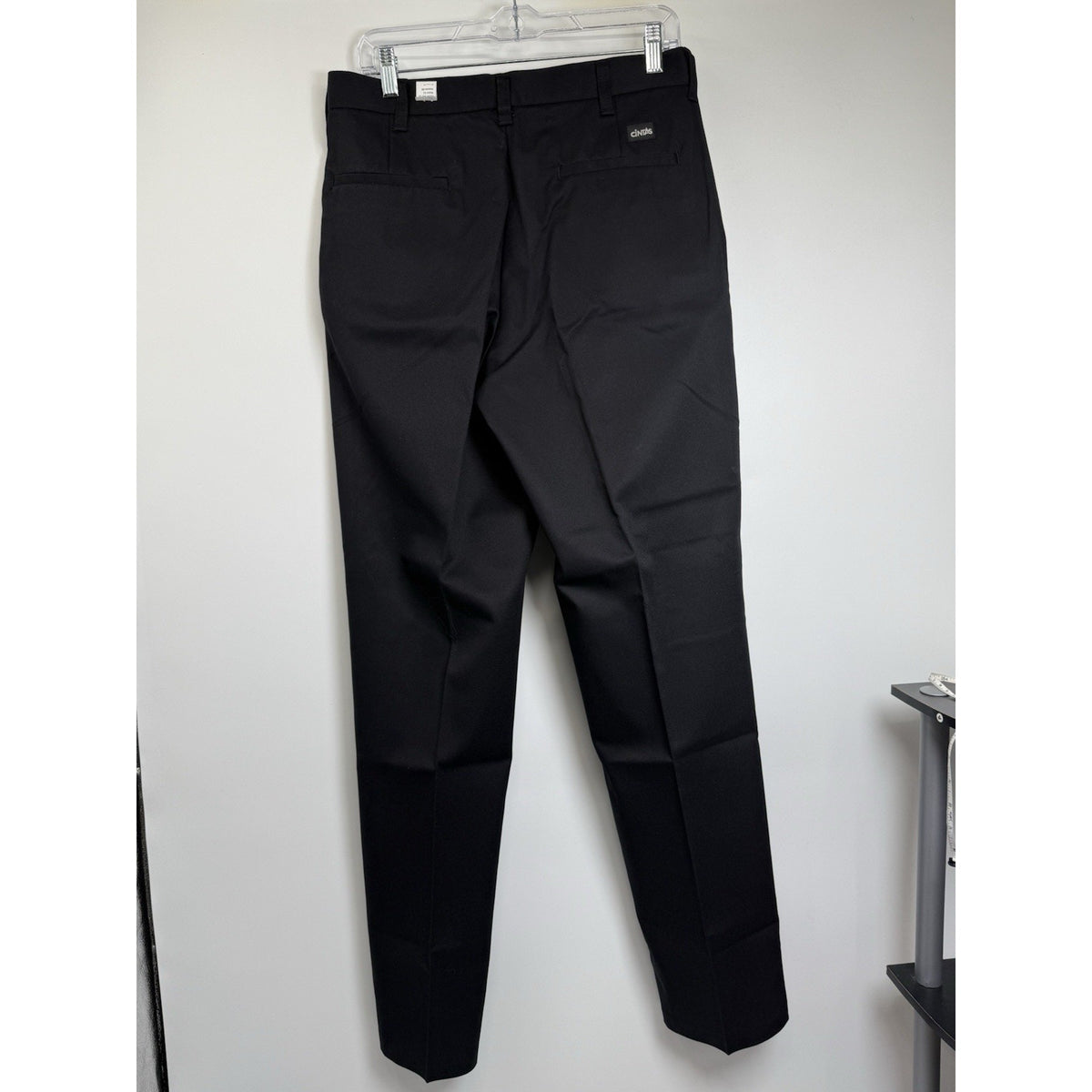 Cintas Comfort Flex Black Work Pants Mens 32x34 Straight Leg Uniform Career