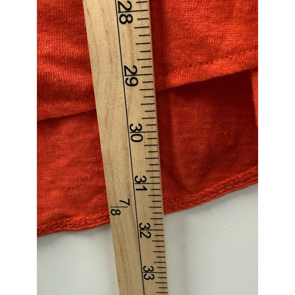 Tahari 1X 100% Linen Top Coral Red V Neck Oversized Relaxed Boho Coastal