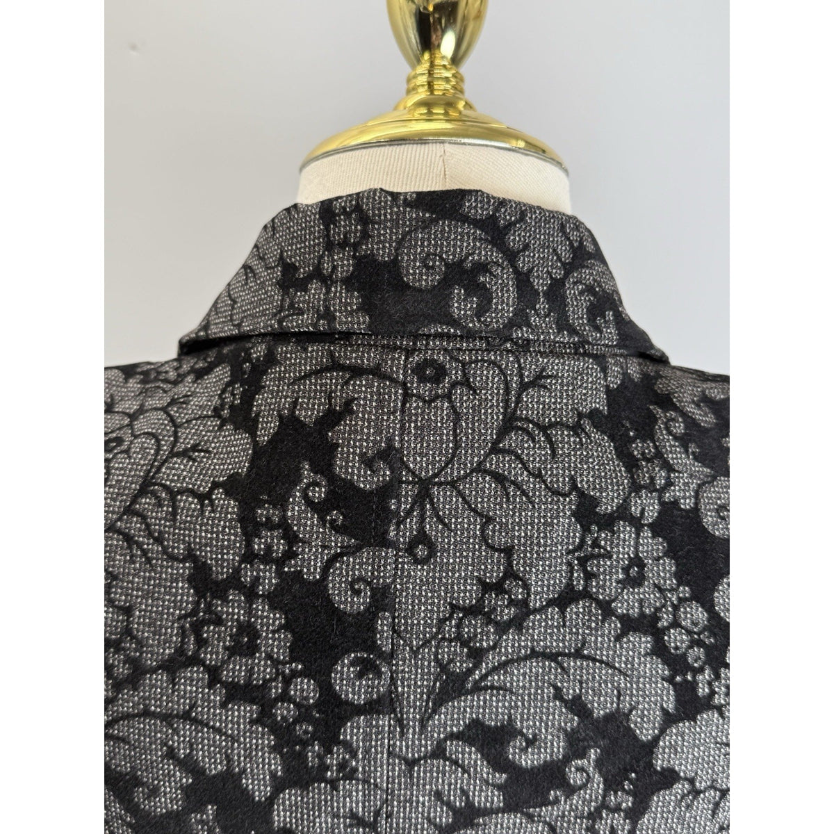 Evan Picone Floral Jacquard Blazer Dark Academia Gothic Romantic Size 16