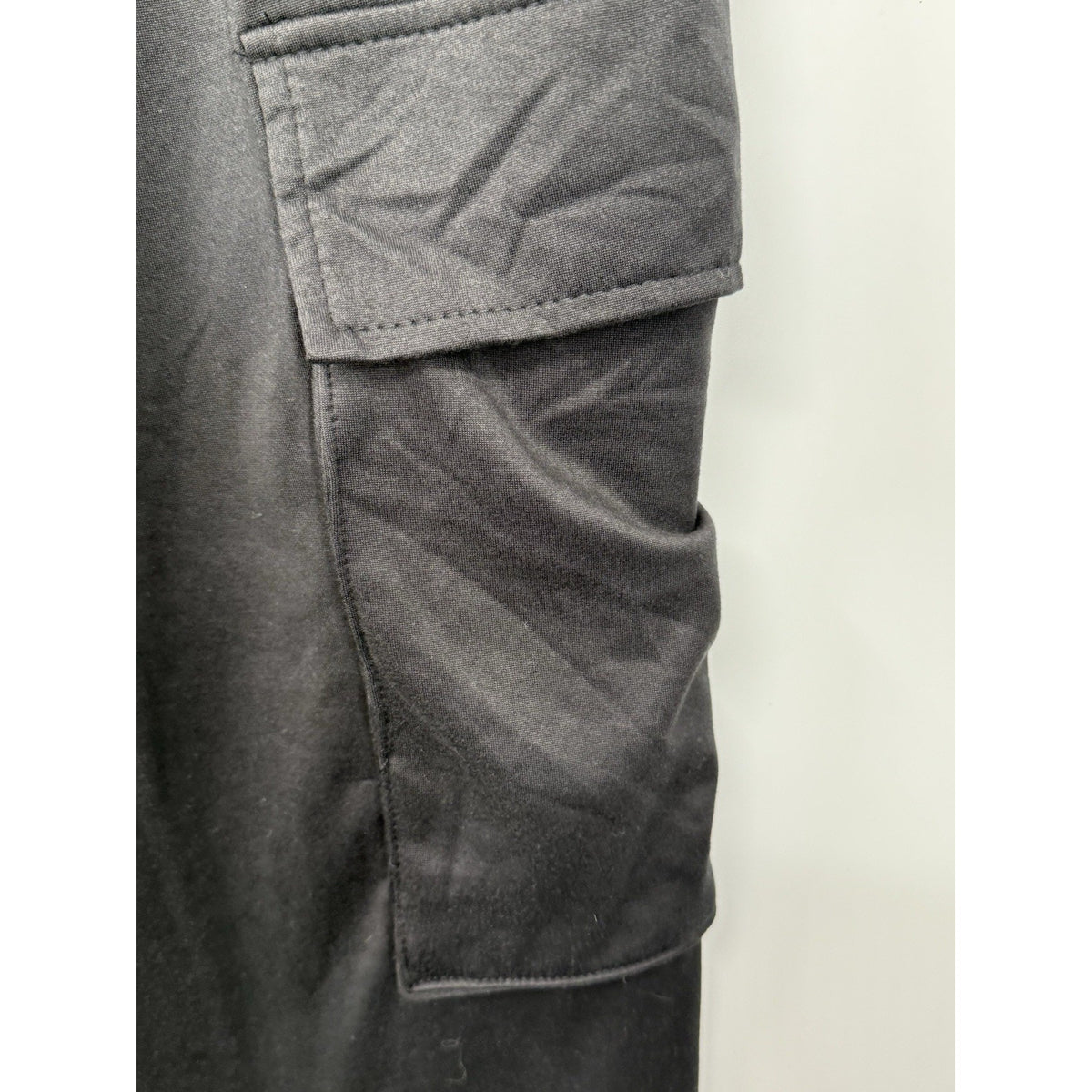 No Comment Plus 3X Cargo Pants Pull On Elastic Waist Black Stretch NWT