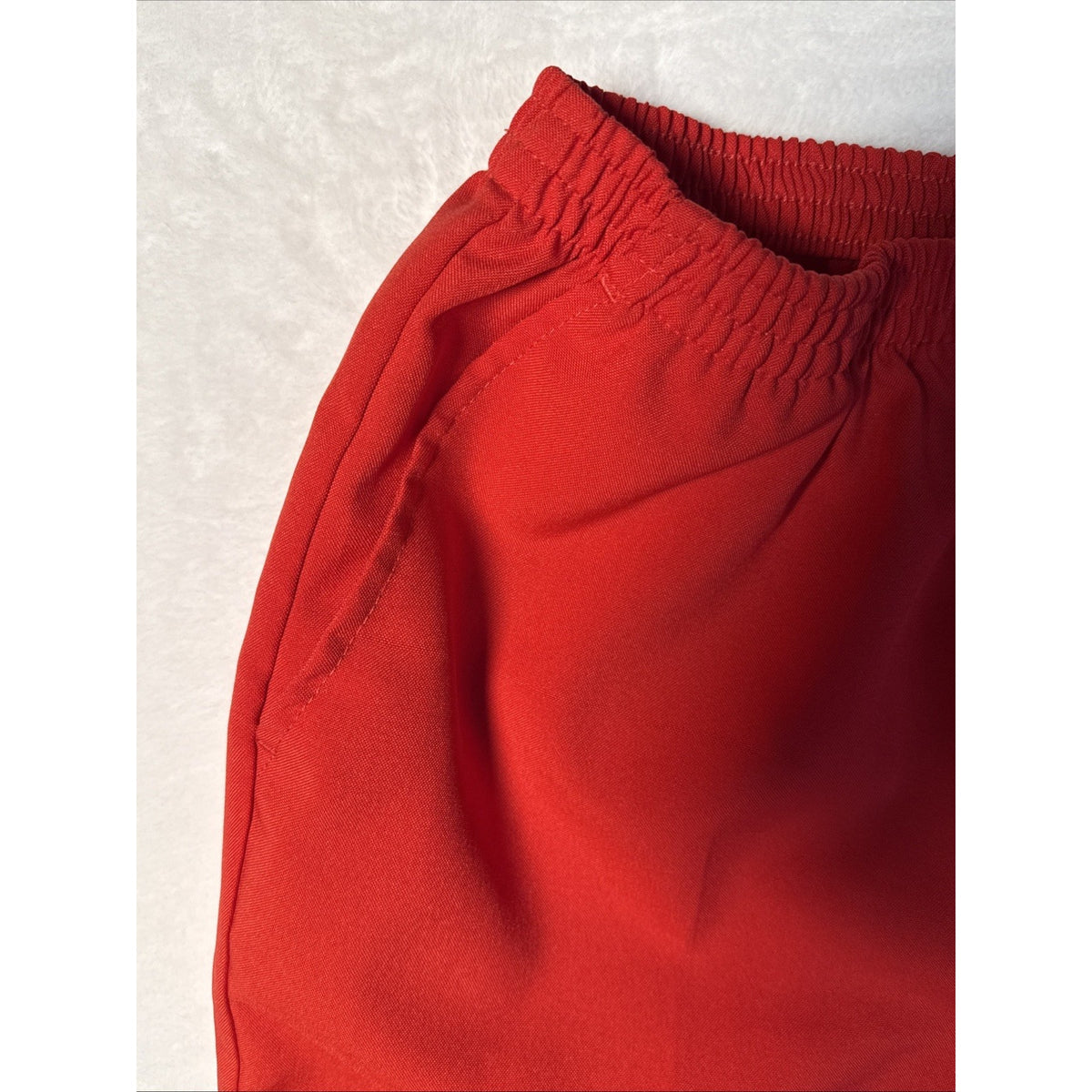 Blair Red Dress Pants Women’s Size 10 Petite Pull On Elastic Waist Pockets