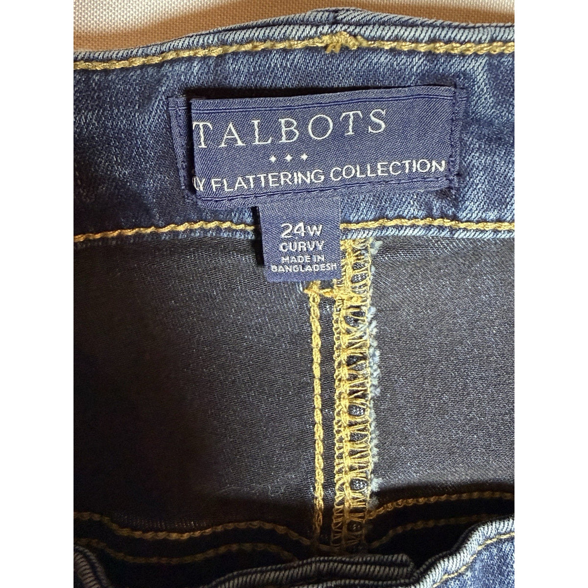 Talbots Flattering Collection Jeans Women’s 24W Curvy Barely Boot Stretch Blue