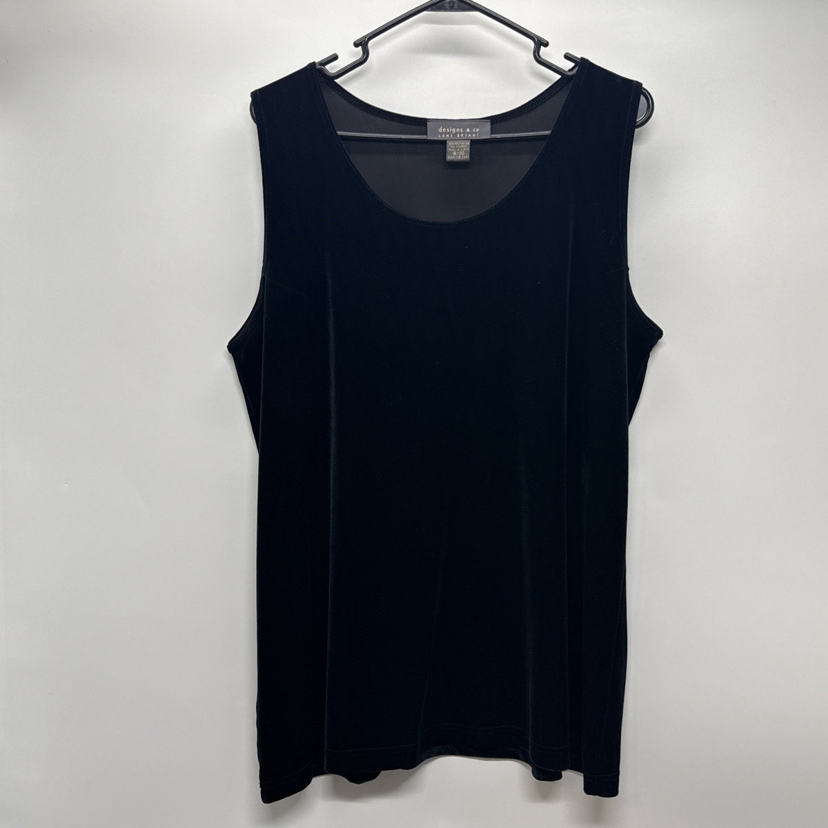 Lane Bryant Design & Co. Women’s Suede Black Tank Top Plus Size 18/20