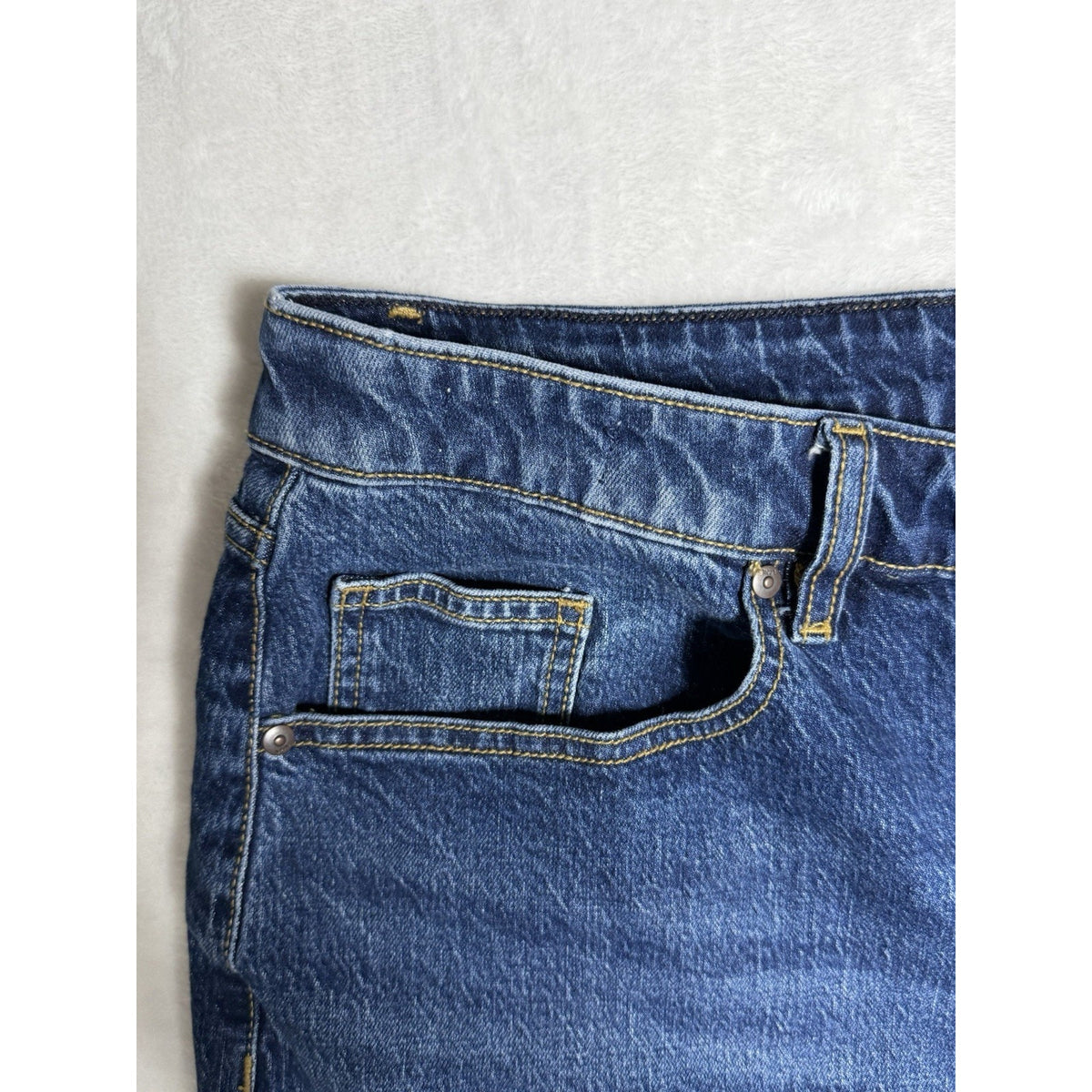 Lane Bryant Mid Rise Boyfriend Denim Shorts Women’s Size 20 Cuffed Plus Blue