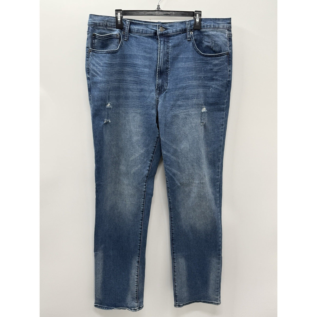Arizona Jean Co Mens Jeans 40x36 Relaxed Straight Stretch Distressed Medium Wash