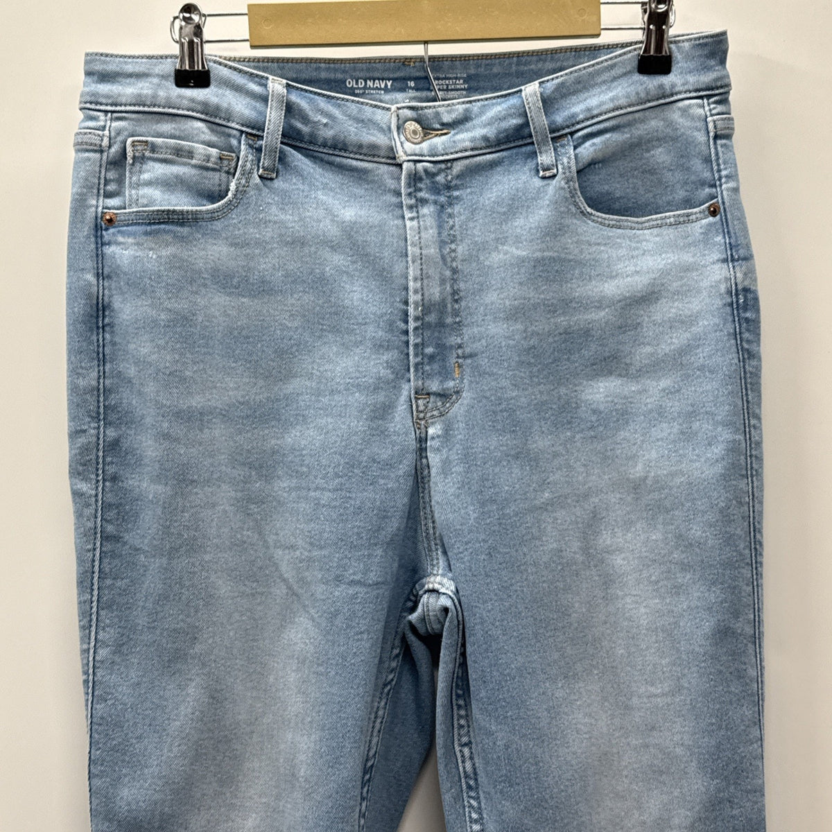 Women’s Old Navy Size 16 Long Jeans Blue Light Wash Rockstar Super Skinny