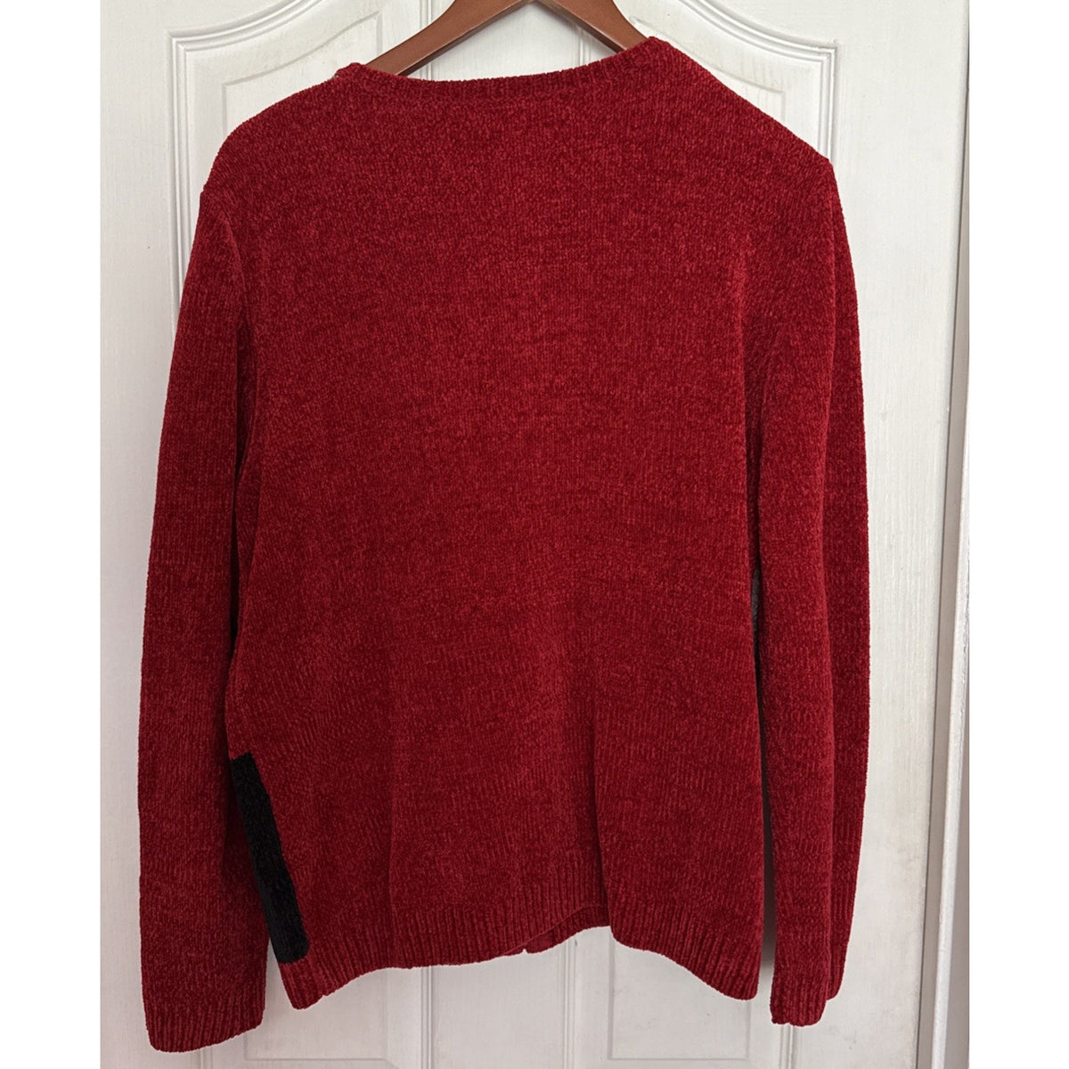 Alfred Dunner Women's Large Flowers Cardigan Chunky Knit Sweater