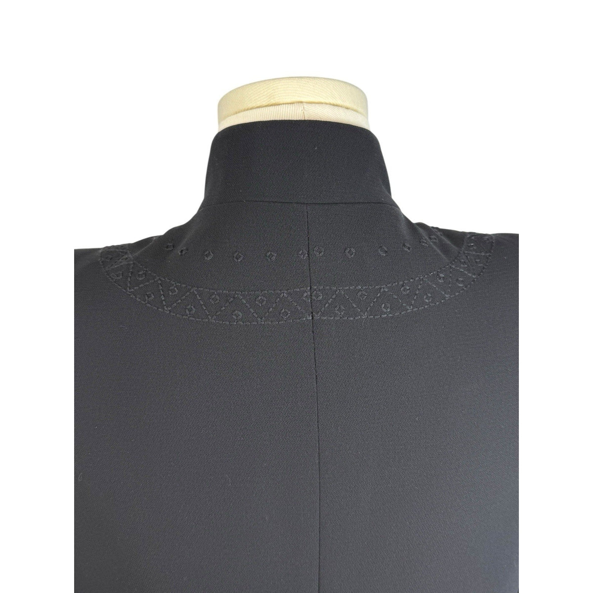 Josephine Chaus Black Embroidered Open-Front Jacket Women’s Size 12