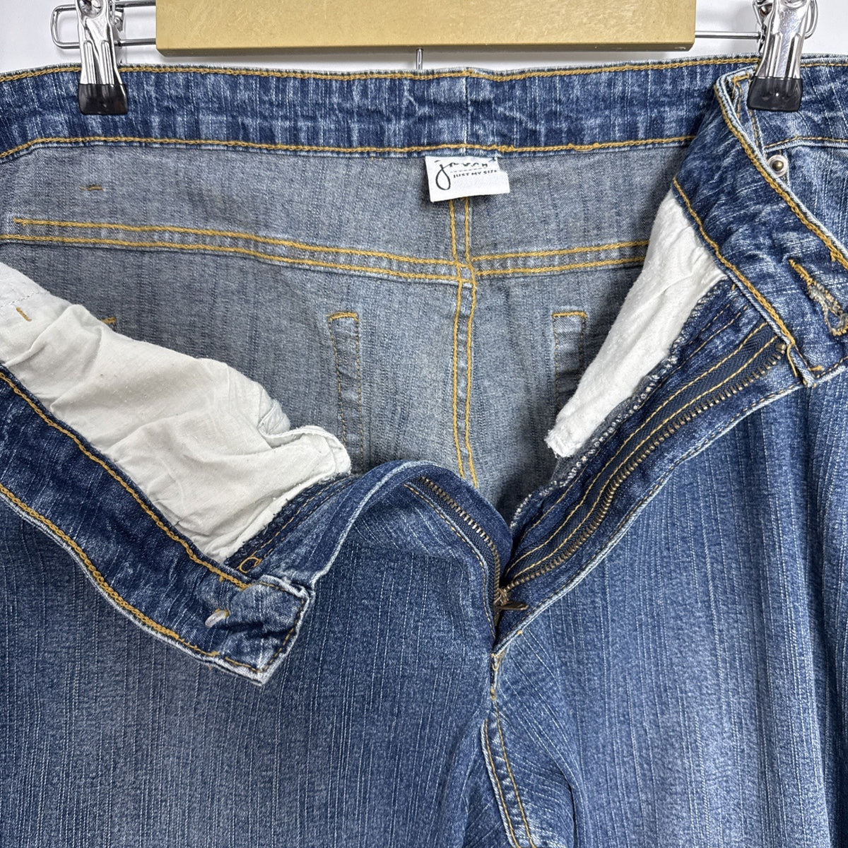 Just My Size Women Size Stretch Denim Bootcut Jeans High Rise Embroidered, 3XL?
