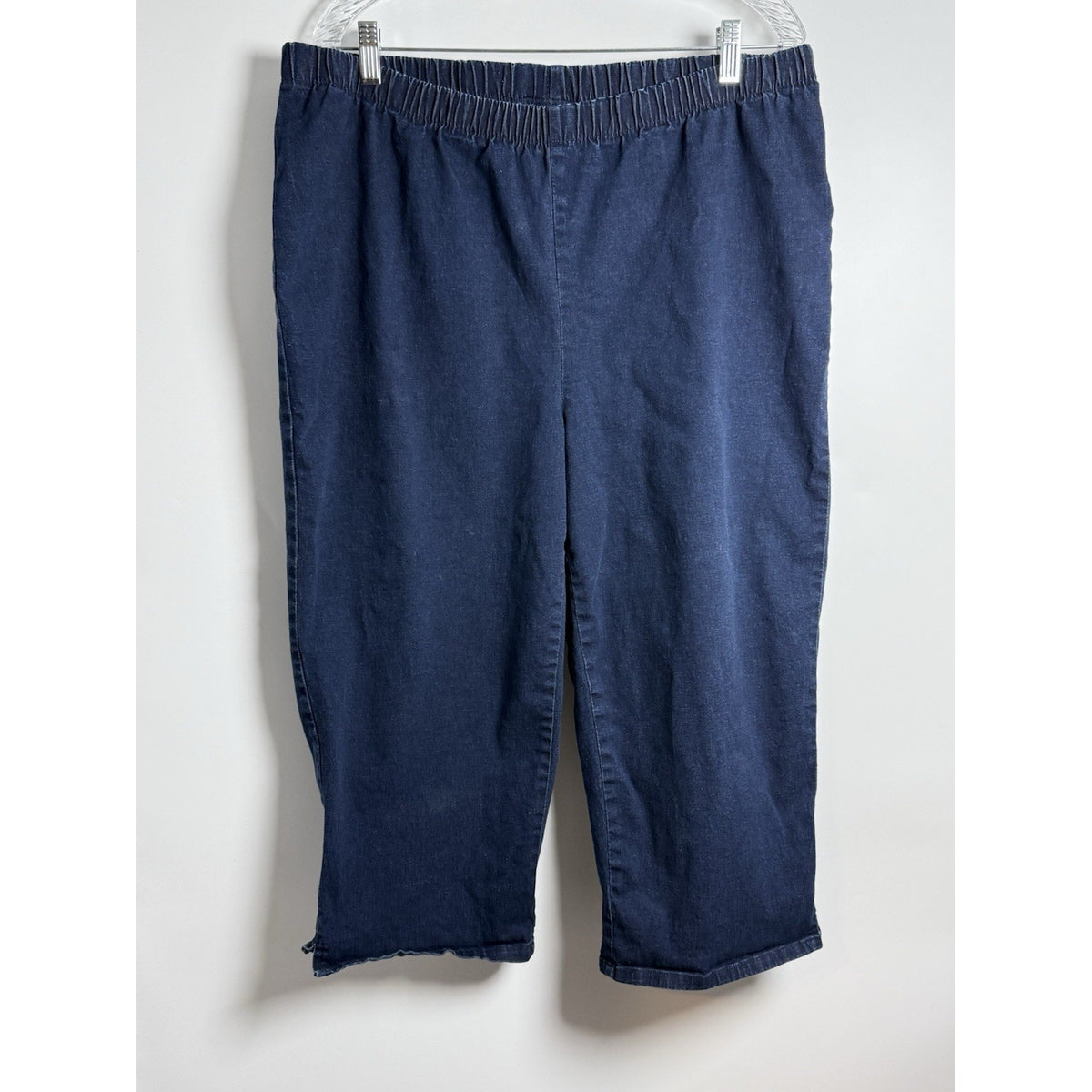 Denim 24/7 Jeans Capris Pull On Elastic Waist Plus Size 22W Casual Stretch