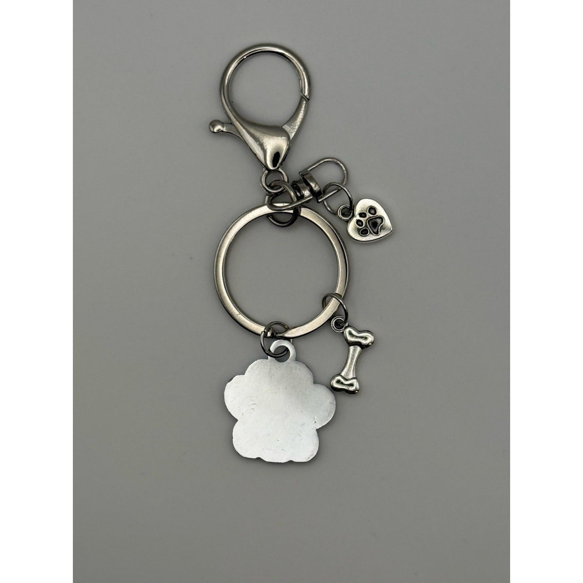 Emerald Meadow Paw Print Dog Keychain Purse Charm Dog Lover Gift Handmade