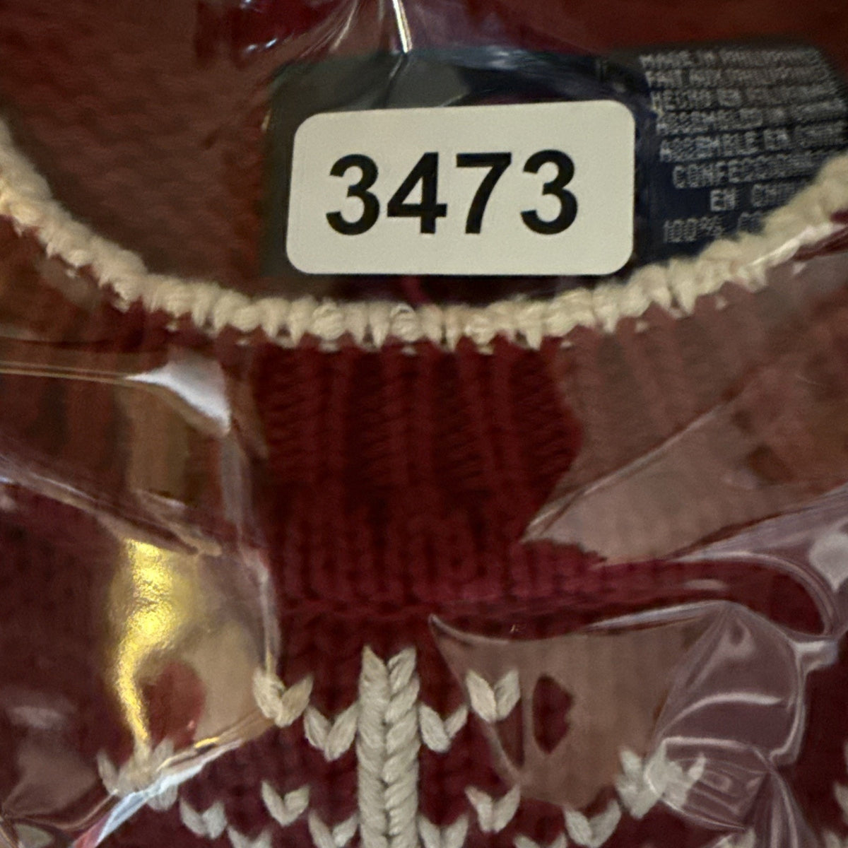 Vintage Liz Sport Cable Knit Snowflake Sweater MEDIUM Crew Neck Cotton Chunky