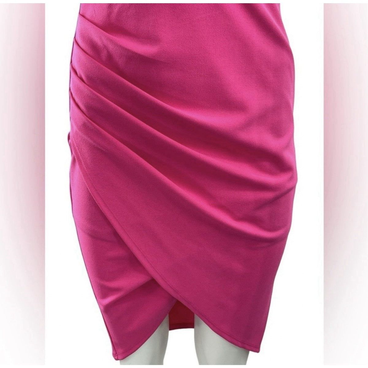 Bisou Bisou faux wrap dress Womens Size 4 Halter Party NWT Pink Barbiecore